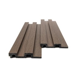PS PANEL ΜΕ 3D ΠΗΧΑΚΙΑ 08 RESIDENCE 21/122 mm DARK BROWN OAK